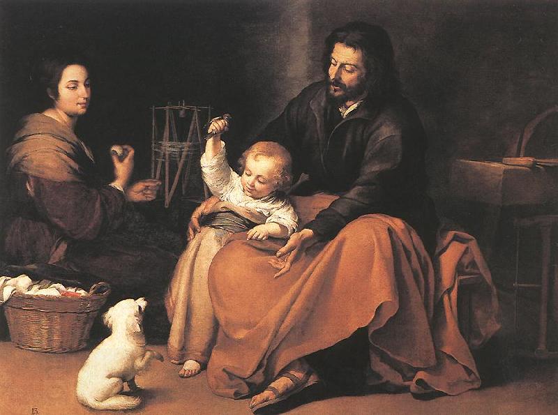 MURILLO, Bartolome Esteban The Holy Family sgh oil painting picture